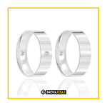 Par de Alianças de Prata 950- 24K04