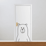 Adesivo para Porta - Urso Escandinavo Recorte