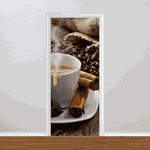 Adesivo para Porta - Xícara de Café