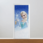 Adesivo para Porta - Frozen Elsa Neve