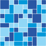 Pastilhas Resinadas - Variada Mosaico Azul
