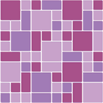 Pastilhas Resinadas - Variada Mosaico Roxo