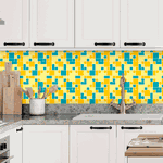 Pastilhas Resinadas - Variada Mosaico Azul e Amarelo