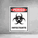 Placa de Sinalização - Perigo Infectante