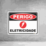 Placa de Sinalização - Perigo Eletricidade