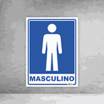 Placa de Sinalização - Identificação Sanitário Masculino