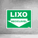 Placa de Sinalização - Lixo Reciclável