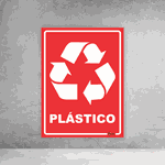 Placa de Sinalização - Reciclável Plástico