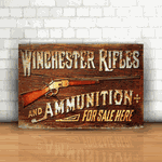 Placa Decorativa - Winchester Rifles