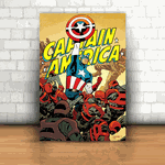 Placa Decorativa - Capitão América Quadrinhos