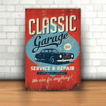 Placa Decorativa - Clássico de Garagem