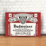 Placa Decorativa - Budweiser Rótulo