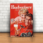 Placa Decorativa - Budweiser Comercial Retrô