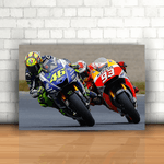 Placa Decorativa - Valentino Rossi e Marc Márquez