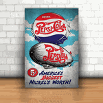 Placa Decorativa - Pepsi Cola Retrô