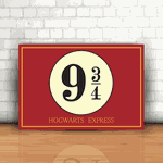 Placa Decorativa - Harry Potter Hogwarts Express Hor