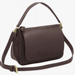 Bolsa Feminina de Couro Legítimo com Alça Transversal cor Café - 8601M