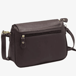 Bolsa Feminina de Couro Legítimo com Alça Transversal cor Café - 8601M