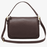 Bolsa Feminina de Couro Legítimo com Alça Transversal cor Café - 8601M