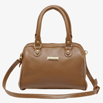 Bolsa Feminina Couro Legítimo com Alça Transversal cor Caramelo - 8600C