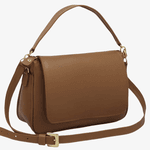 Bolsa Feminina de Couro Legítimo com Alça Transversal cor Caramelo - 8601C