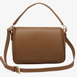 Bolsa Feminina de Couro Legítimo com Alça Transversal cor Caramelo - 8601C