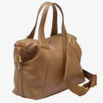 Bolsa Grande Feminina em Couro Legítimo de Mão e com Alça Transversal cor Caramelo - 8603C