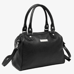 Bolsa Feminina Couro Legítimo com Alça Transversal cor Preto - 8600P
