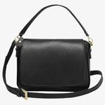 Bolsa Feminina de Couro Legítimo com Alça Transversal cor Preto - 8601P