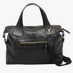 Bolsa Grande Feminina em Couro Legítimo de Mão com Alça Transversal cor Preto - 8603P