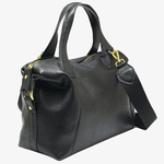 Bolsa Grande Feminina em Couro Legítimo de Mão com Alça Transversal cor Preto - 8603P