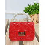 Bolsa Infantil Perolas Vermelha