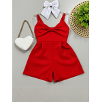 Macaquinho Alfaiataria com Laço Vermelho