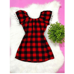 Vestido Xadrez Vermelho Natal