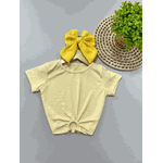 Blusa Cropped Argola Amarela