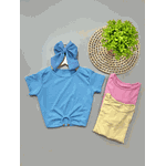 Blusa Cropped Argola Azul