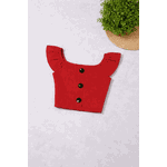 Cropped de Botão Vermelho