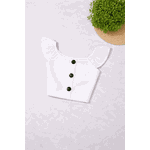 Cropped de Botão Branca