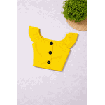 Cropped de Botão Amarela