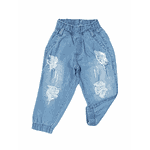 Calça Jeans Jogger Claro Infantil Destroyed