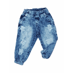Calça Jeans Jogger mesclado Infantil Destroyed 
