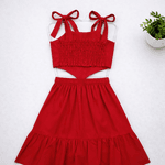 Vestido Recorte Vermelho