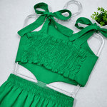  Vestido Recorte Verde