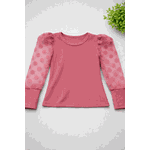 Blusa Manga Tule Rosé