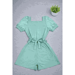 Macaquinho Manga Tule Verde