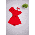 Macaquinho Babado Vermelho