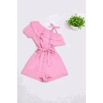 Macaquinho Babado Rosa