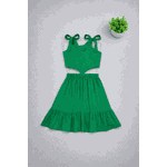  Vestido Recorte Verde