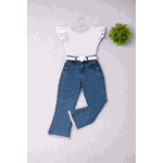 Conjunto Body Manga Curta + Calça Flare Lorena