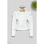 Blusa Ribana Manga Longa Branca